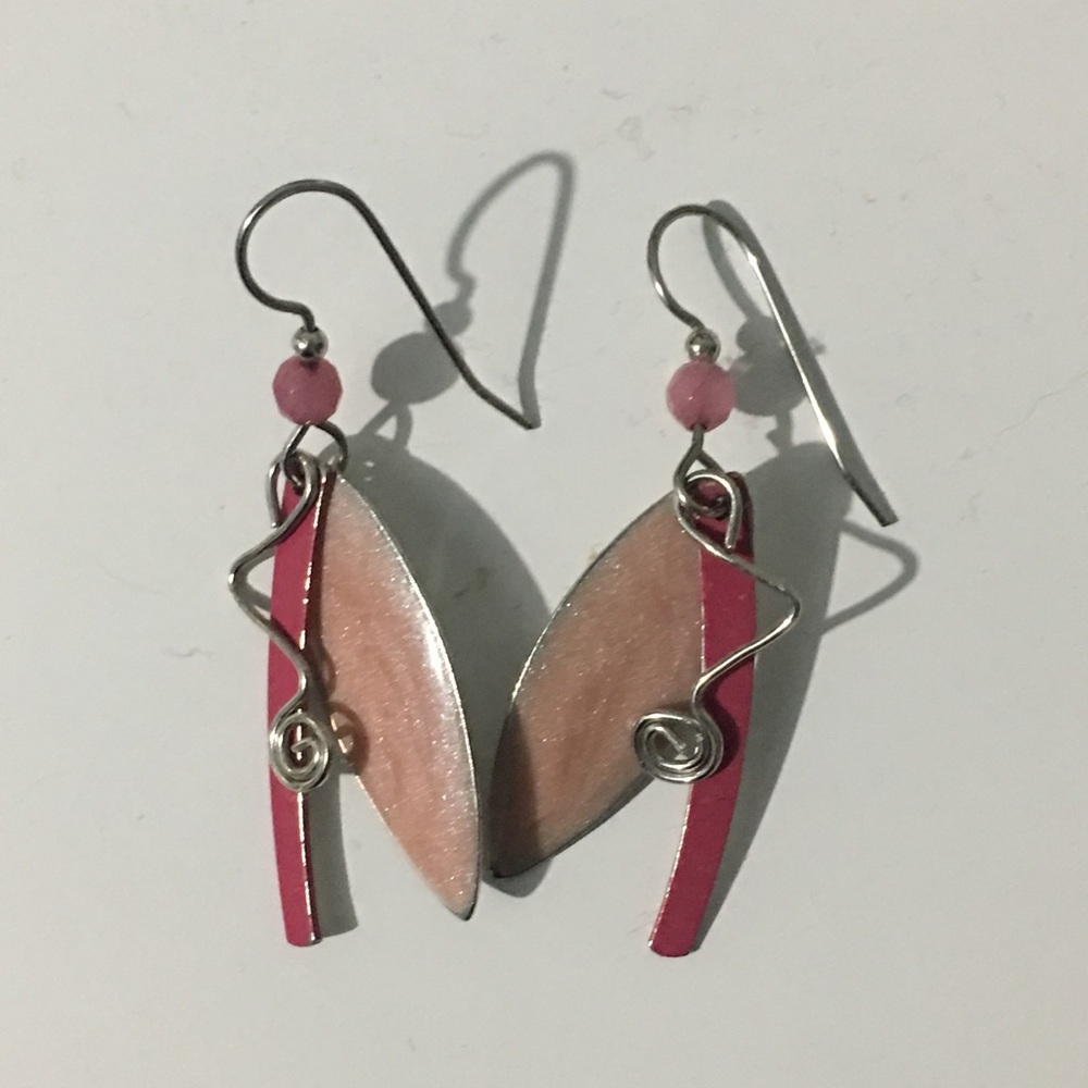 Pink Geometric earrings